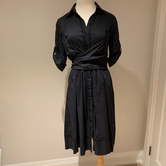 Robert Rodriguez shirt dress in black. Sz 2 - Picture 10 of 10